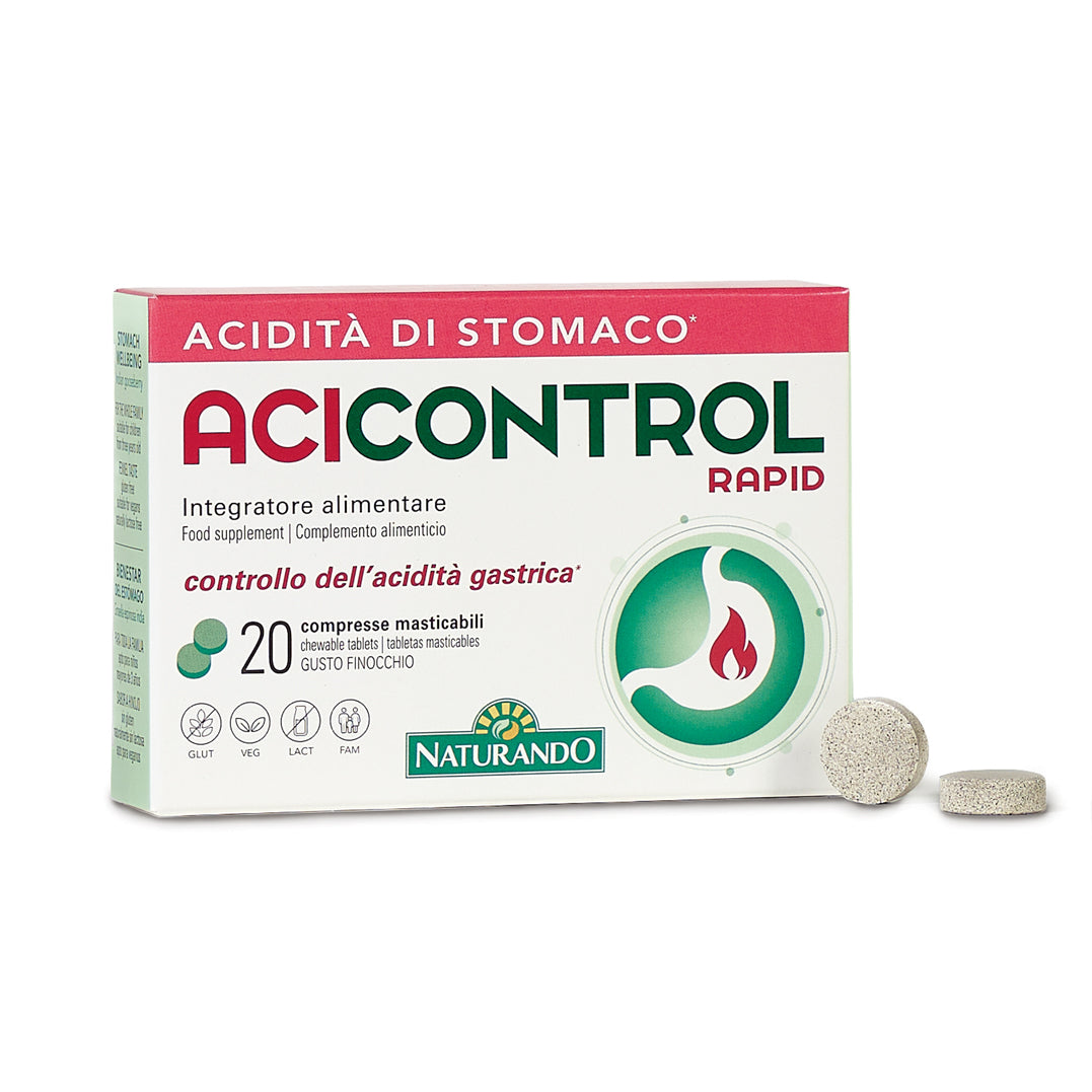 Naturando Acicontrol Rapid žvečljive tablete proti kislini