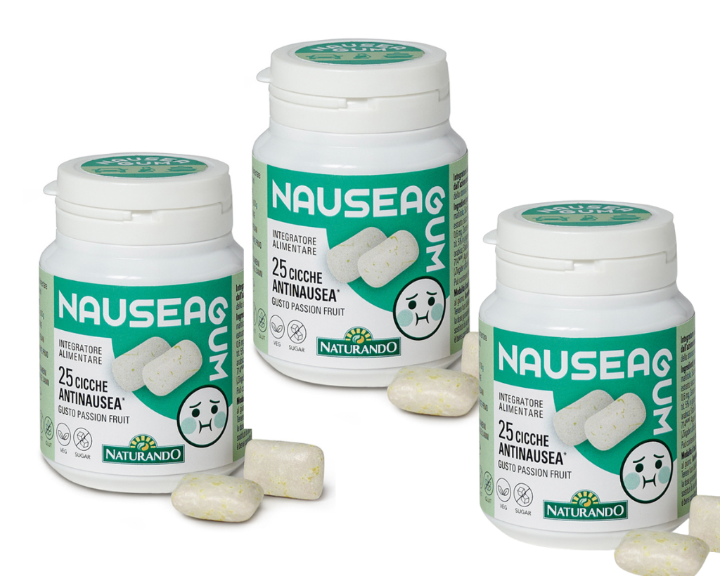 Paket 2+1 gratis Nausea gum žvečilni gumi proti slabosti