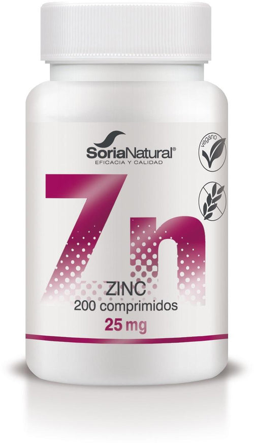 Cink tablete s podaljšanim sproščanjem Soria Natural za podporo imunskemu sistemu, za lase, nohte in kožo. Za plodnost.