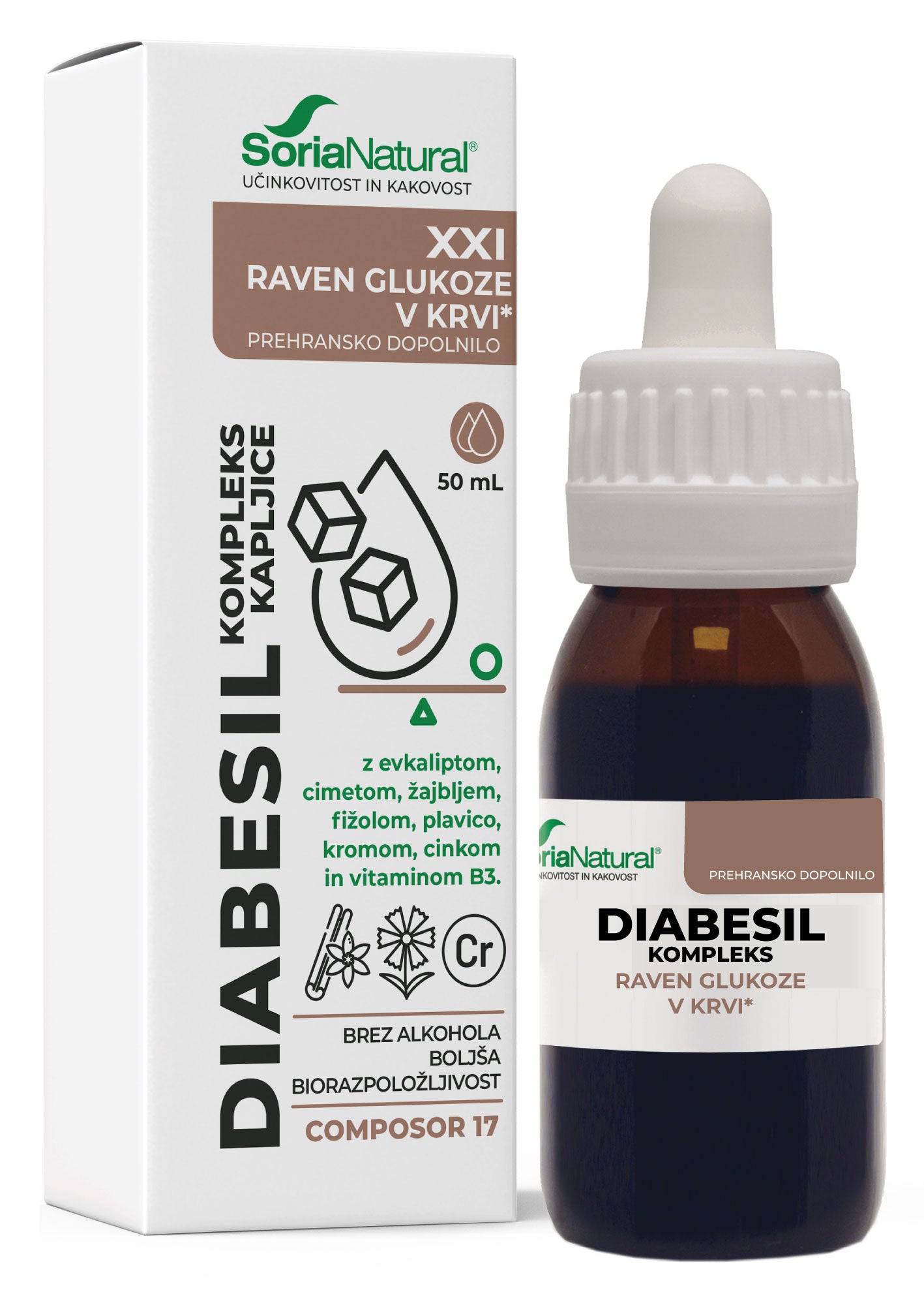 Diabesil XXI kapljice Soria Natural