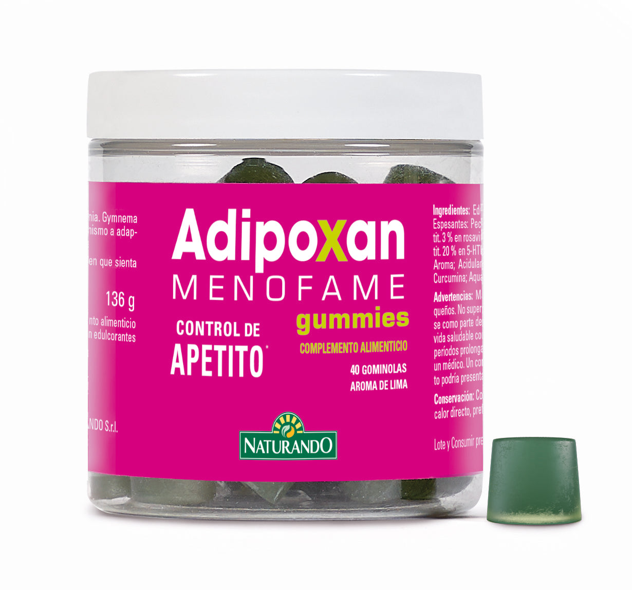 Naturando Adipoxan Gumijasti Bonboni Za Zmanj Anje Lakote