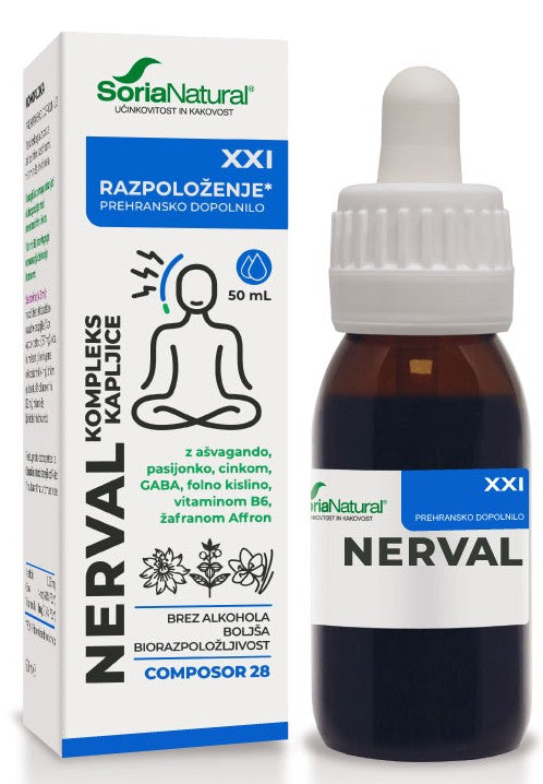 Nerval kompleks kapljice Soria Natural z ašvagando