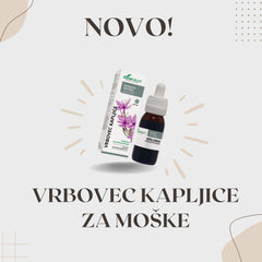 Novo! Vrbovec kapljice za moške