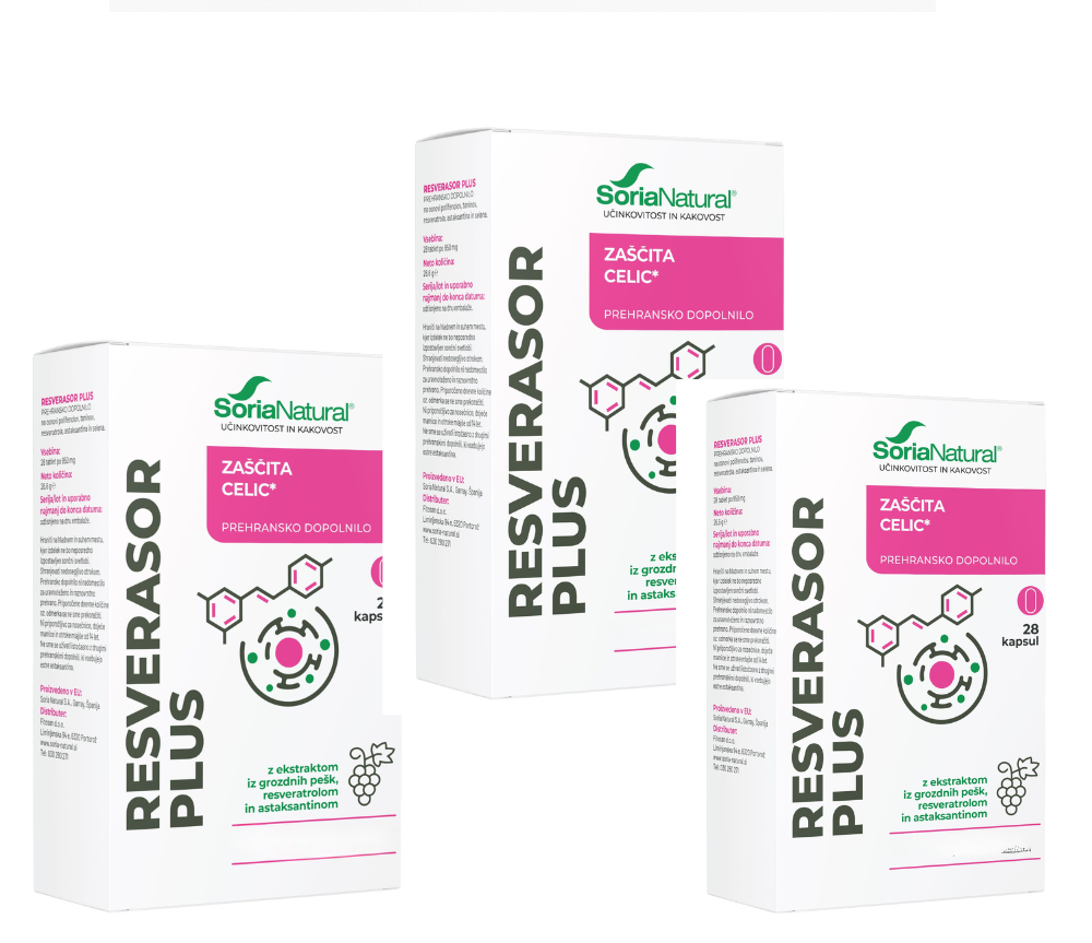 Paket 2+1 gratis Resverasor Plus Tablete Soria Natural