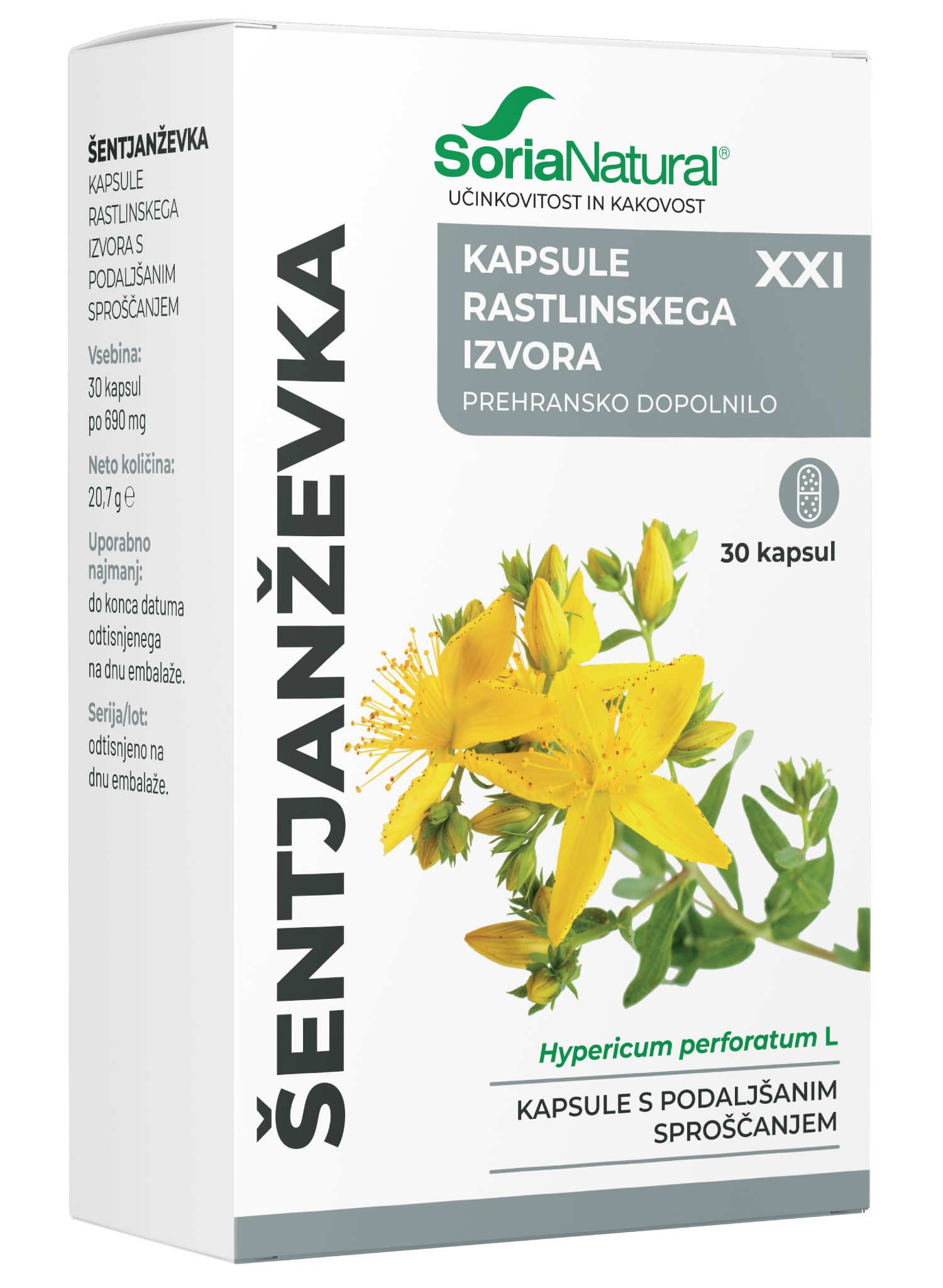 Šentjanževka kapsule Soria Natural